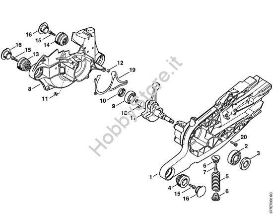 Carter albero a gomito Troncatrici (TS) TS 800 della marca STIHL