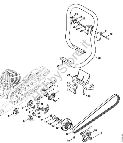 Tenditore, Frizione Troncatrici (TS) TS 800 della marca STIHL
