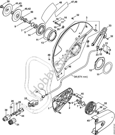 Supporto con riparo con allacciamento d'agua Troncatrici (TS) TS 800-Z della marca STIHL