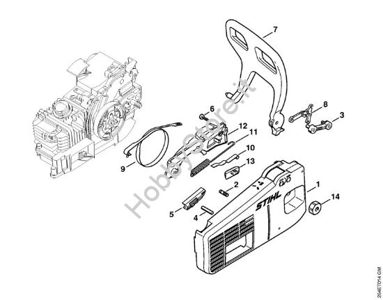 Coperchio rocchetto catena Apparecchi speciali (PC, SP, MC) MC 200 della marca STIHL