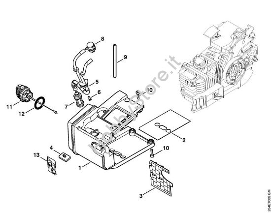 Corpo serbatoio Apparecchi speciali (PC, SP, MC) MC 200 della marca STIHL