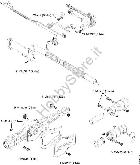 Coppie di serraggio Apparecchi speciali (PC, SP, MC) PC 75 della marca STIHL