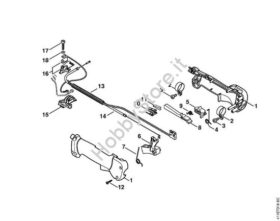 Impugnatura di comando Apparecchi speciali (PC, SP, MC) SP 200 della marca STIHL