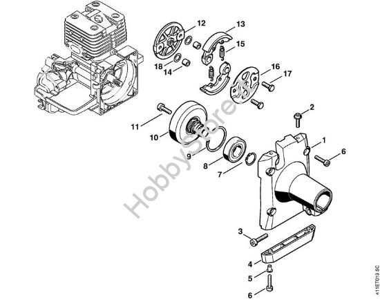 Scatola frizione Apparecchi speciali (PC, SP, MC) SP 200 della marca STIHL
