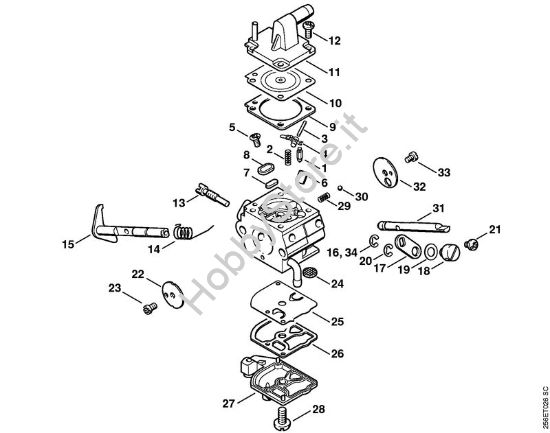 Carburatore C1Q-S34 (46.2003) Apparecchi speciali (PC, SP, MC) SP 400 della marca STIHL