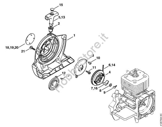 Dispositivo di avviamento Apparecchi speciali (PC, SP, MC) SP 400 della marca STIHL