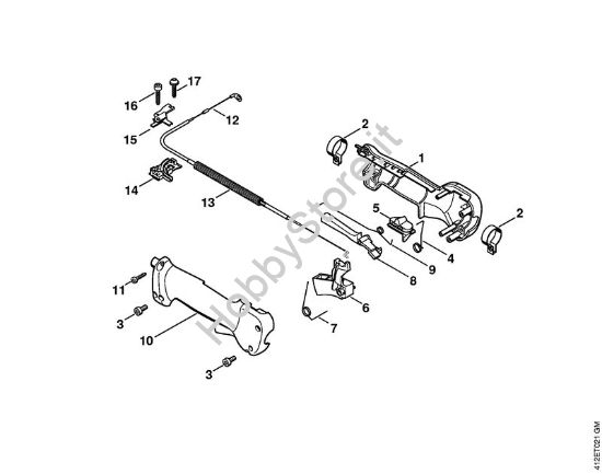 Impugnatura di comando (05.2003) Apparecchi speciali (PC, SP, MC) SP 400 della marca STIHL