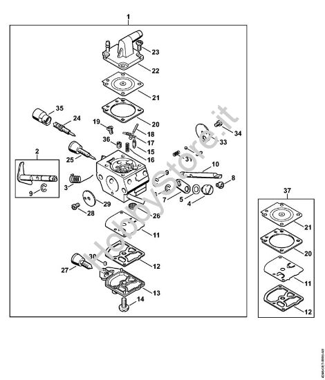 Carburatore C1Q-S154 Apparecchi speciali (PC, SP, MC) SP 401 della marca STIHL