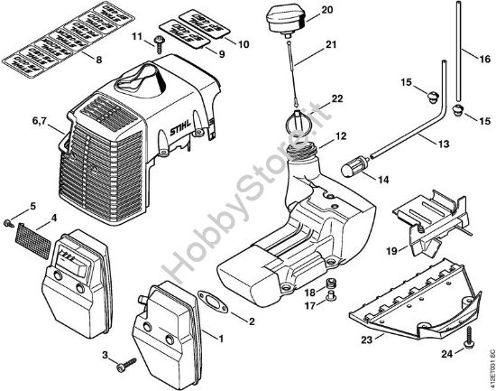 Silenziatore, cappottatura Apparecchi speciali (PC, SP, MC) SP 450 della marca STIHL