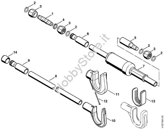 Stelo Apparecchi speciali (PC, SP, MC) SP 450 della marca STIHL