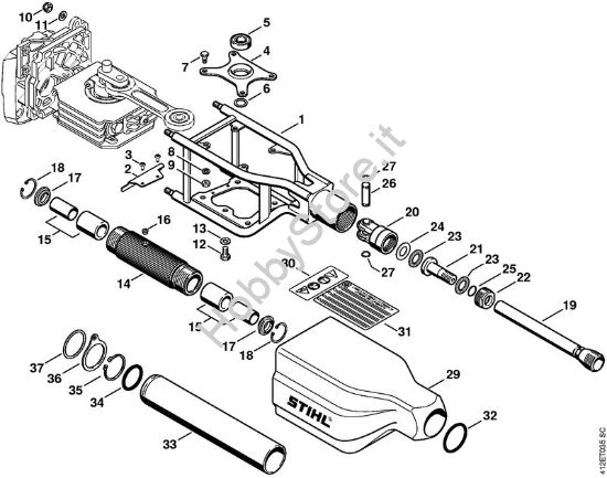 Telaio, riparo Apparecchi speciali (PC, SP, MC) SP 450 della marca STIHL