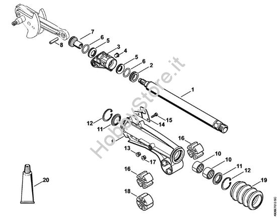 Asta comando punteria, guida tubolare Apparecchi speciali (PC, SP, MC) SP 451 della marca STIHL