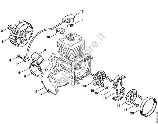 Impianto di accesione, Frizione Apparecchi speciali (PC, SP, MC) SP 451 della marca STIHL