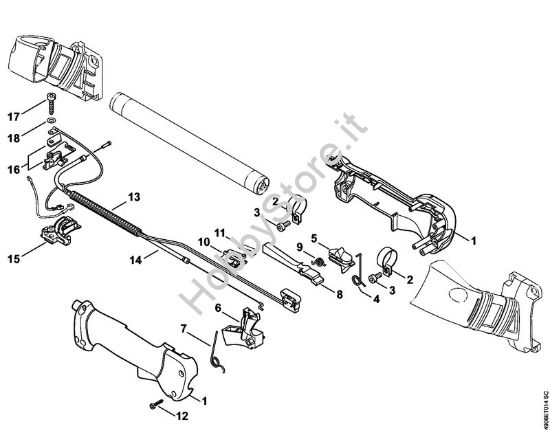 Impugnatura di comando Apparecchi speciali (PC, SP, MC) SP 451 della marca STIHL