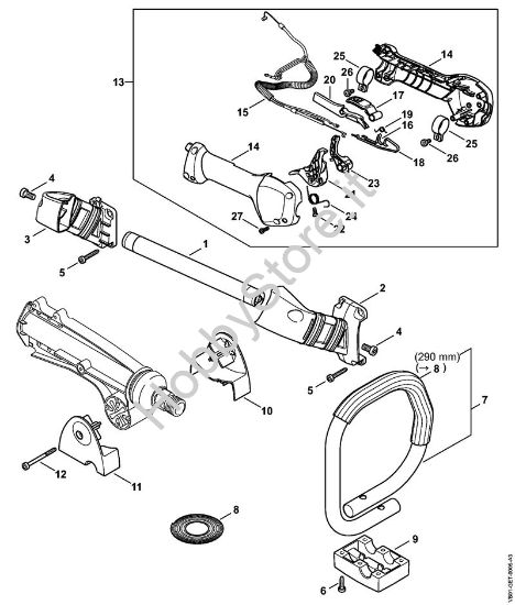 Impugnatura, Impugnatura di comando Apparecchi speciali (PC, SP, MC) SP 452 della marca STIHL