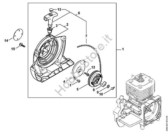 Dispositivo di avviamento Apparecchi speciali (PC, SP, MC) SP 471 della marca STIHL