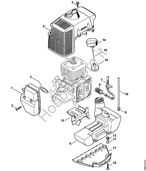 Silenziatore, cappottatura, Serbatoio carburante Apparecchi speciali (PC, SP, MC) SP 481 della marca STIHL