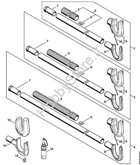 Stelo Apparecchi speciali (PC, SP, MC) SP 481 della marca STIHL