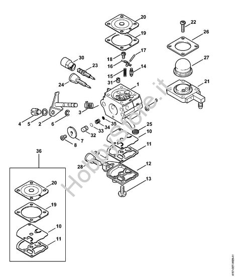 Carburatore 4137/23 BR Apparecchi speciali (PC, SP, MC) SP 81 della marca STIHL