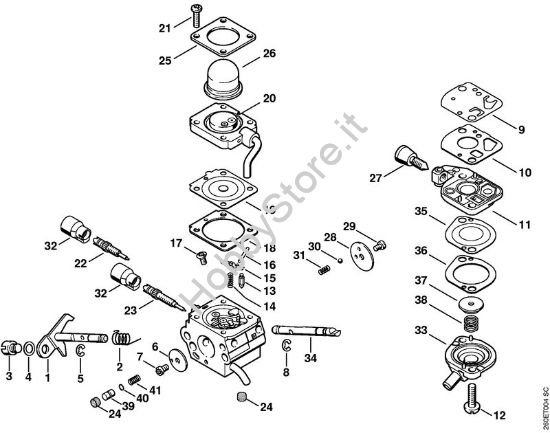 Carburatore C1Q-S110 (43.2008) Apparecchi speciali (PC, SP, MC) SP 90 della marca STIHL