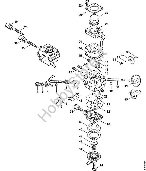 Carburatore C1Q-S177, C1Q-S171, C1Q-S174, C1Q-S131 Apparecchi speciali (PC, SP, MC) SP 90 T della marca STIHL