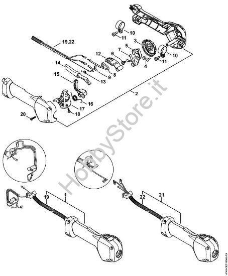 Impugnatura di comando Apparecchi speciali (PC, SP, MC) SP 92 C-E della marca STIHL