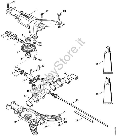 Riduttore, Rastrello Apparecchi speciali (PC, SP, MC) SP 92 C-E della marca STIHL