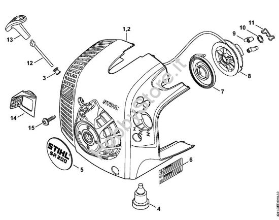 Dispositivo di avviamento Atomizzatori (SR) SR 200 della marca STIHL