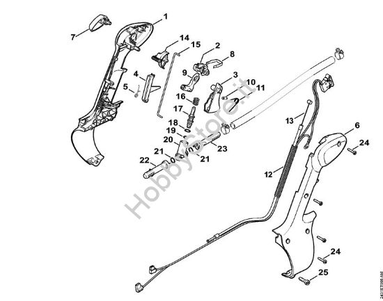 Impugnatura di comando Atomizzatori (SR) SR 200 della marca STIHL