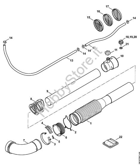 Tubo a soffietto, Tubo soffiatore Atomizzatori (SR) SR 200 della marca STIHL
