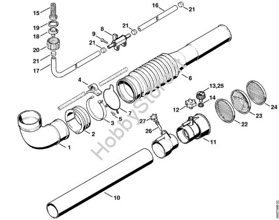 Tubo a soffietto, ugello ULV Atomizzatori (SR) SR 320 della marca STIHL