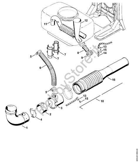 Dispositivo di polverizzazione e di granulazione Atomizzatori (SR) SR 340 della marca STIHL