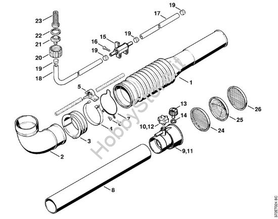 Tubo a soffietto, ugello ULV Atomizzatori (SR) SR 340 della marca STIHL