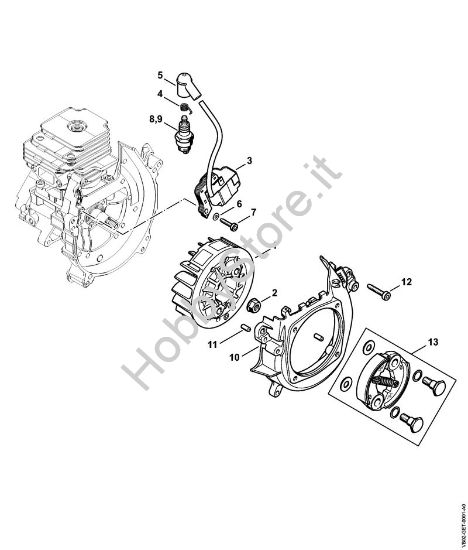 Impianto di accesione, Frizione Spruzzatori (SG) SG 230 della marca STIHL