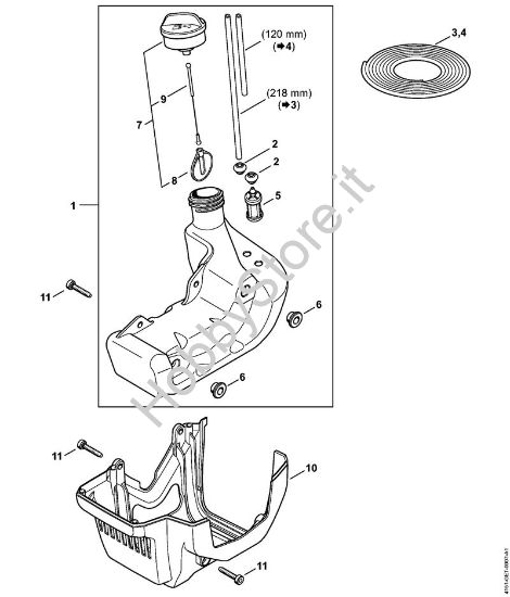 Serbatoio carburante Spruzzatori (SG) SG 230 della marca STIHL