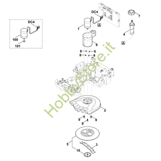 Picture of D - Regolazione altezza apparato di taglio RMI 422.0 PC