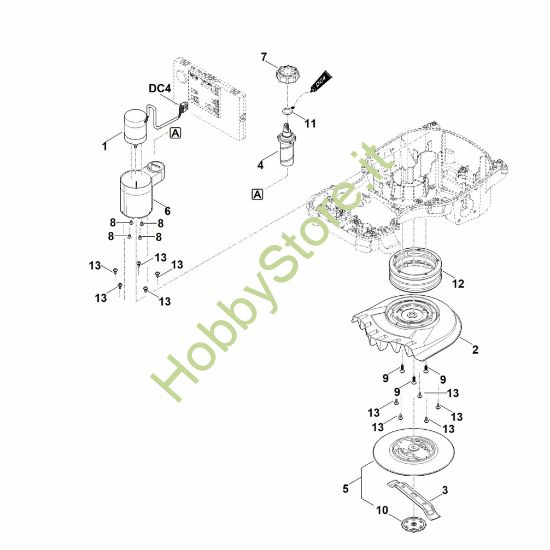 Picture of D - Regolazione altezza apparato di taglio RMI 422.1