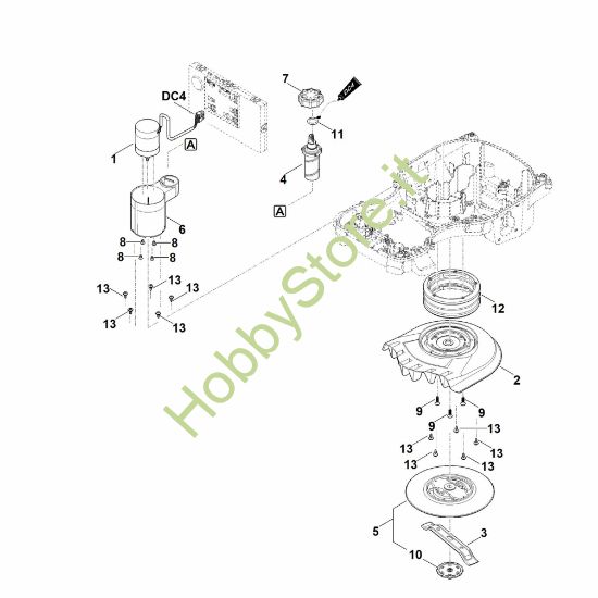 Picture of D - Regolazione altezza apparato di taglio RMI 422.1 PC