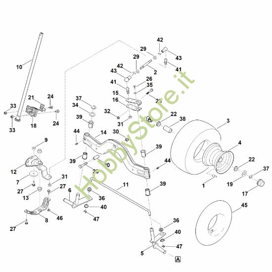 Picture of F - Sterzo, ruota anteriore RT 4082.1