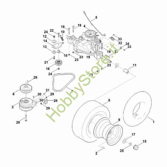 Picture of H - Cambio, ruota posteriore RT 4082.1