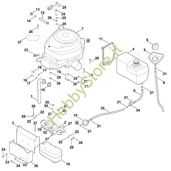 Picture of G - Motore, serbatoio RT 4097.0 SX