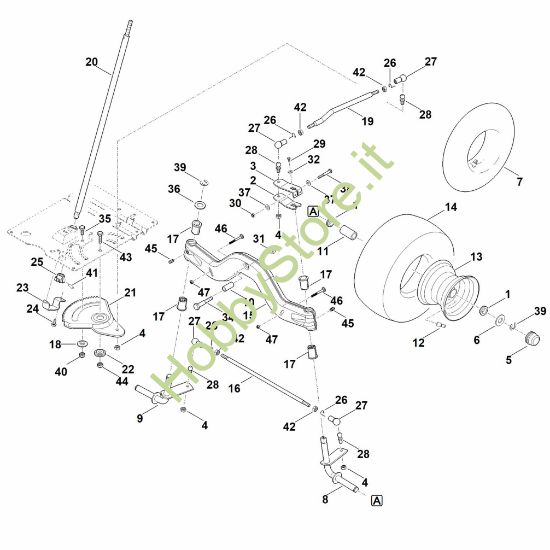 Picture of E - Sterzo, ruota anteriore RT 4097.1 SX