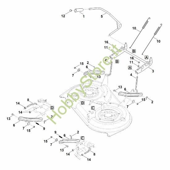 Picture of J - Sollevamento apparato di taglio RT 4097.1 SX
