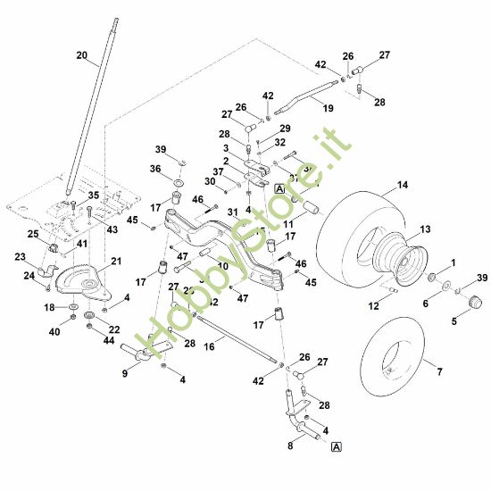 Picture of E - Sterzo, ruota anteriore RT 5097.1