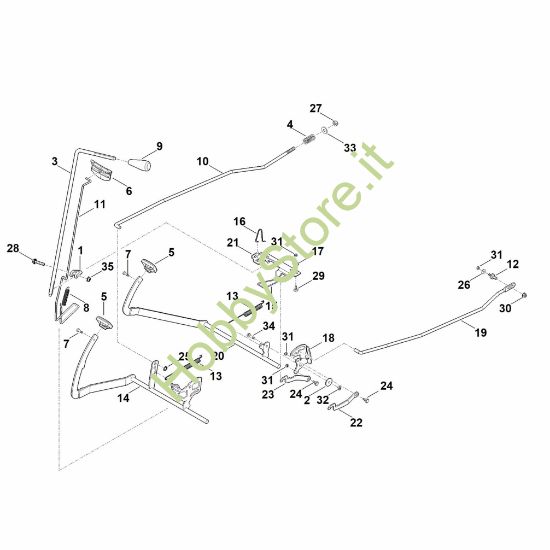 Picture of J - Freno, Freno di parcheggio, Leva azionamento RT 5097.1