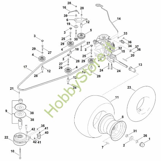 Picture of I - Cambio, ruota posteriore, frizione lama RT 5112.0 Z