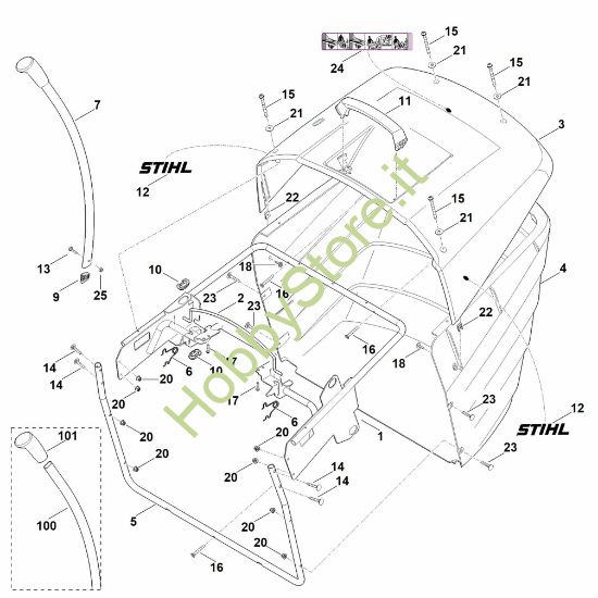 Picture of O - Cesto raccolta erba RT 6112.1 ZL