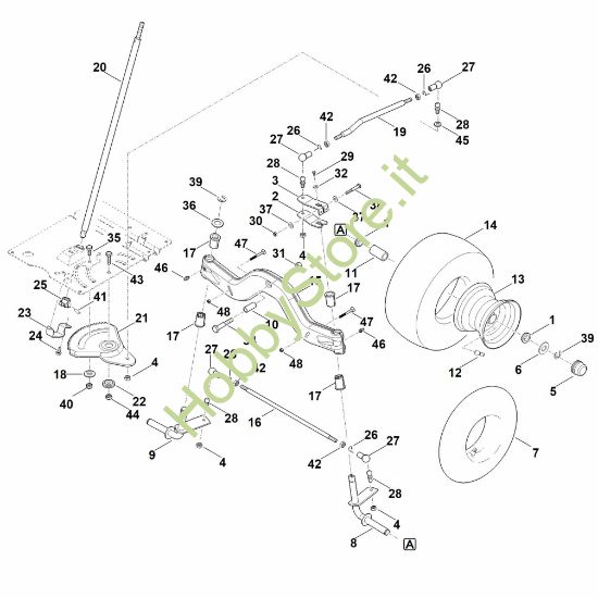 Picture of E - Sterzo, ruota anteriore RT 6127.1 ZL