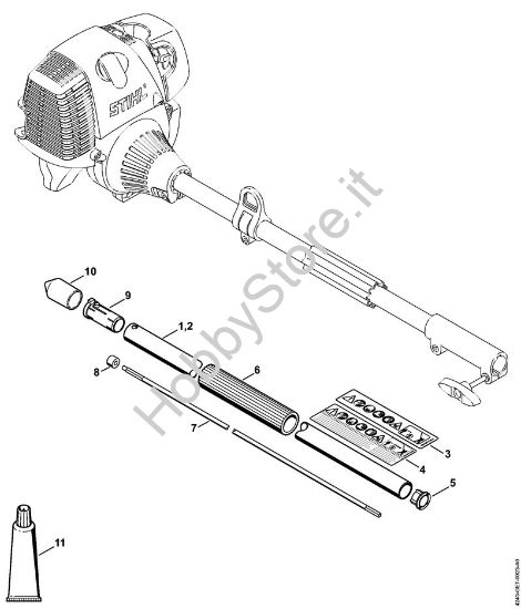 Stelo Attrezzi di applicazione (-KM) FH-KM 135° della marca STIHL