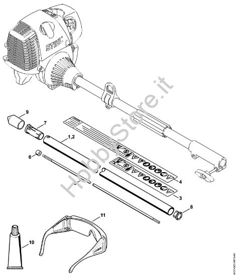 Stelo Attrezzi di applicazione (-KM) FS-KM - 4180 della marca STIHL